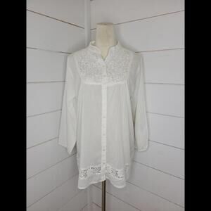 NWT S.R. Fashion large white Indian style tunic